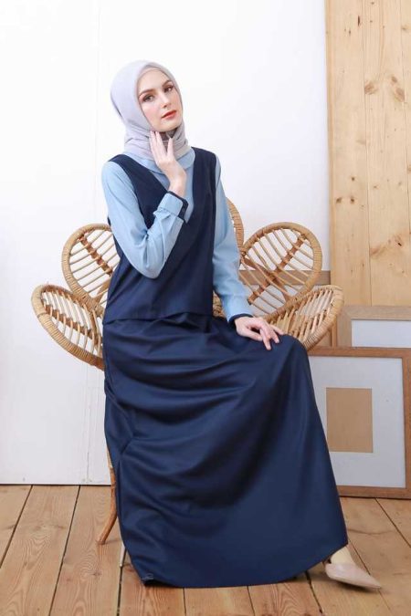 Gamis Asha Big Size Navy
