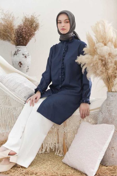 Tunik Willa Navy Big Size