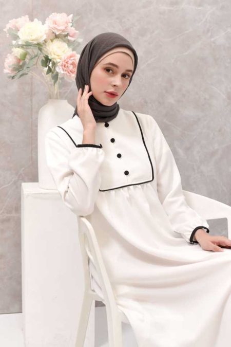 Gamis Miranti Polos Off White Big Size