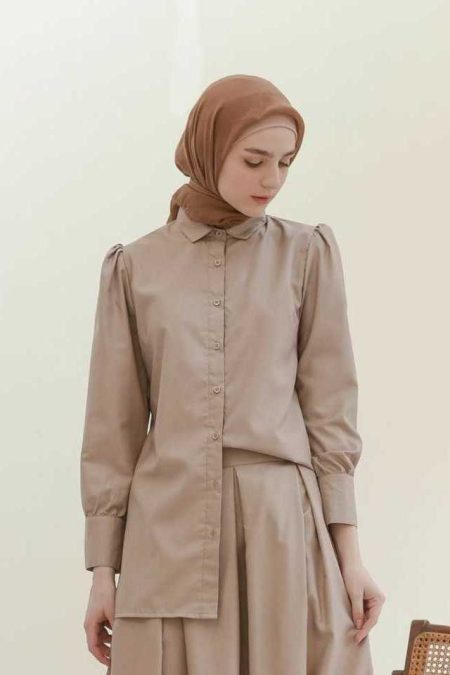 Blus Velya Coklat Muda