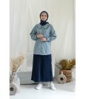 Blus Lura Biru Muda Big Size - Image 2