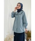 Blus Lura Biru Muda Big Size