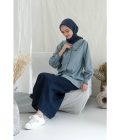Blus Lura Biru Muda Big Size - Image 3