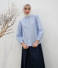 Blus Teana Vaia Light Blue Big Size