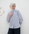 Blus Teana Yura Navy Blue