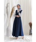 Gamis Asha Stripe Navy - Image 3