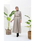 Blus Velya Beige Grey Big Size - Image 2