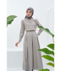 Blus Velya Beige Grey Big Size