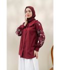 Blus Lura Bordir Marun - Image 2