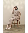 Blus Lyla Coklat Muda Big Size