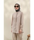 Blus Lyla Coklat Muda Big Size - Image 3