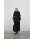 Gamis Miranti Bordir Navy Big Size - Image 2