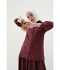 Blus Velya Dark Marun Big Size - Image 2