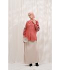 Blus Lura Bordir Coral Pink - Image 2