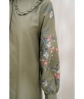 Blus Lura Bordir Sage Grey - Image 4