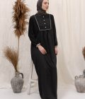 Gamis Miranti Myla Hitam - Image 3