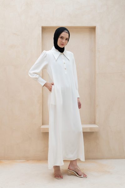 Gamis Zenia Feera White - M