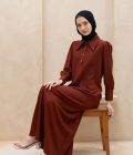 Gamis Zenia Myla Dark Coral Big Size - Image 8