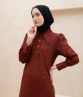 Gamis Zenia Myla Dark Coral Big Size - Image 4