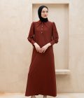 Gamis Zenia Myla Dark Coral Big Size