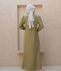 Gamis Zenia Myla Green Olive Big Size - Image 3