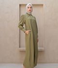 Gamis Zenia Myla Green Olive Big Size - Image 2