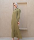 Gamis Zenia Myla Green Olive Big Size - Image 7