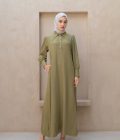 Gamis Zenia Myla Green Olive Big Size - Image 8