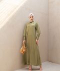 Gamis Zenia Myla Green Olive Big Size - Image 5