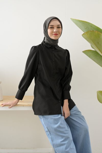 Blus Velya Hitam - M