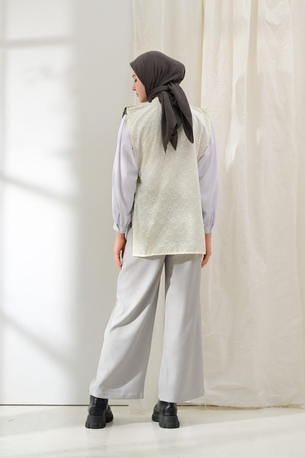 Wide Pants Alma Light Grey - Image 5