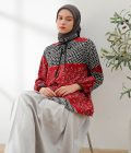 Blus Dayna Ruffle Adra Merah