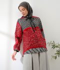 Blus Dayna Ruffle Adra Merah - Image 2