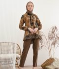 Blus Dayna Ruffle Nawa Cream Big Size - Image 2