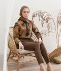 Blus Dayna Ruffle Nawa Cream Big Size - Image 3