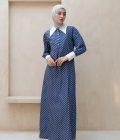 Gamis Zenia Polka Blue - Image 3