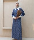 Gamis Zenia Polka Blue - Image 8