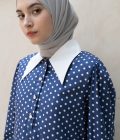 Gamis Zenia Polka Blue - Image 7