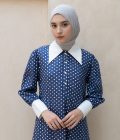 Gamis Zenia Polka Blue - Image 6
