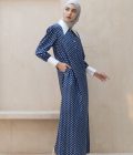 Gamis Zenia Polka Blue - Image 4