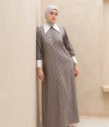 Gamis Zenia Polka Grey Big Size - Image 5