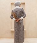 Gamis Zenia Polka Grey Big Size - Image 8