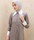 Gamis Zenia Polka Grey Big Size - Image 7