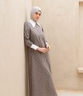 Gamis Zenia Polka Grey Big Size - Image 6