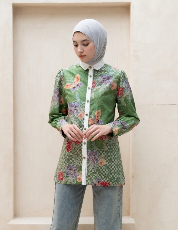 Blus Velya Soka Hijau Big Size