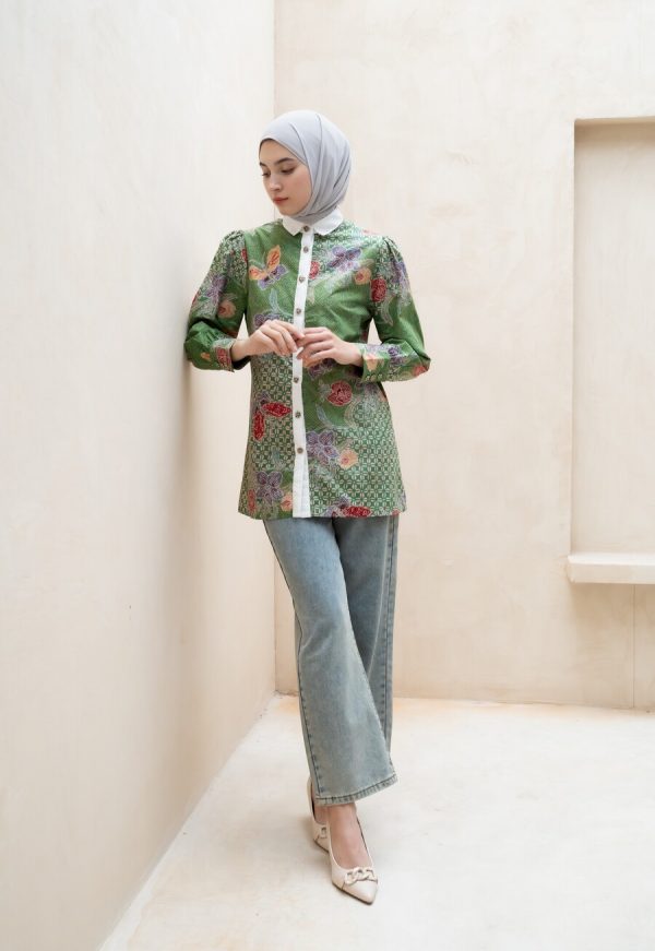 Blus Velya Soka Hijau Big Size - Image 7