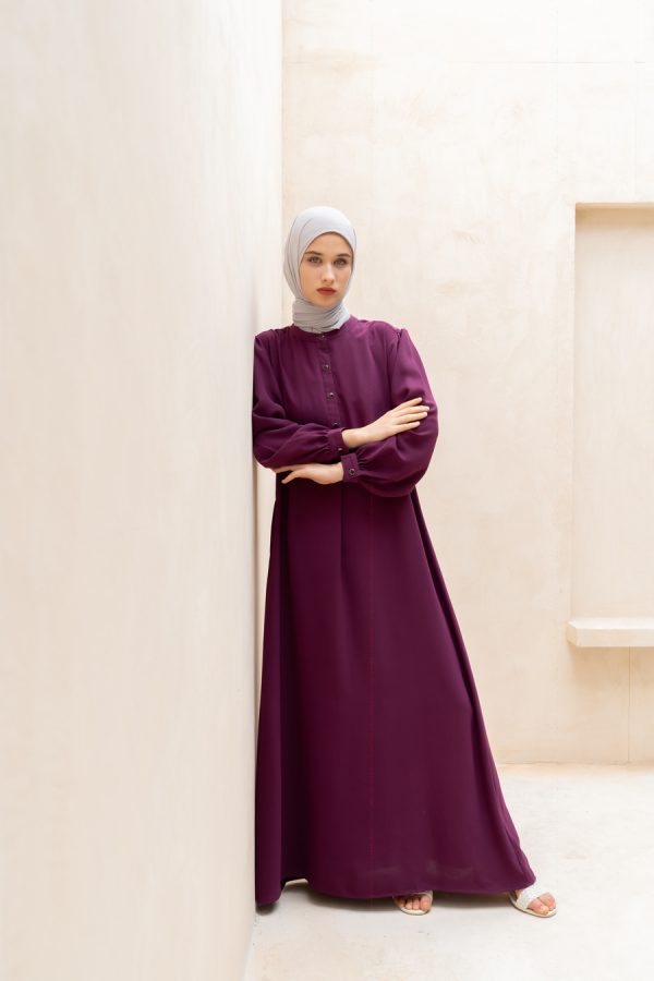 Gamis Terra Feera Dark Fuschia Big Size - Image 3