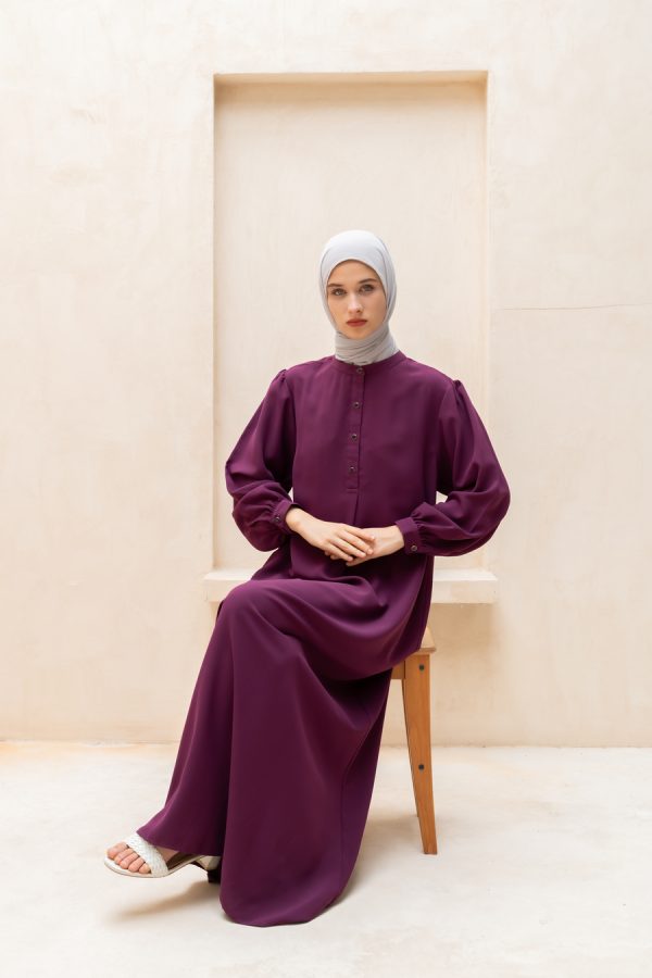 Gamis Terra Feera Dark Fuschia Big Size - Image 5