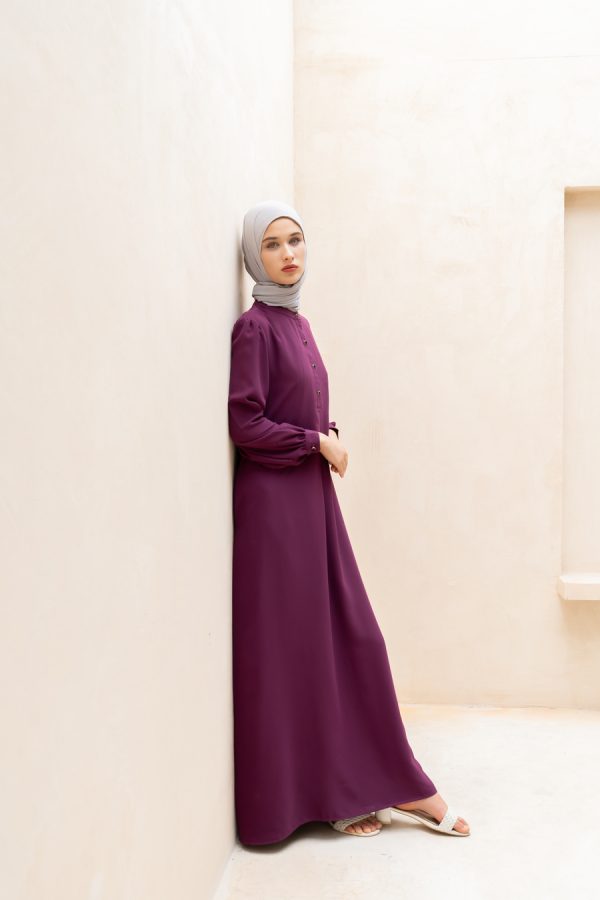 Gamis Terra Feera Dark Fuschia Big Size - Image 8