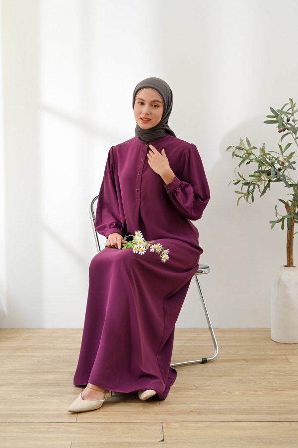 Gamis Terra Feera Dark Fuschia Big Size - Image 7